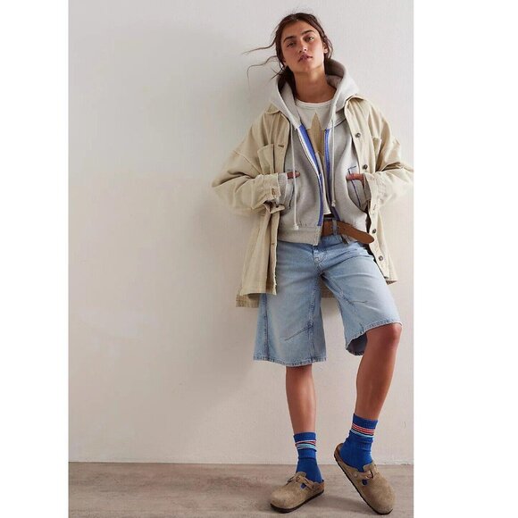 Free People We The Free Mercer Hoodie Jacket Top Oversized Slouchy S NWT 277288 - Picture 2 of 9